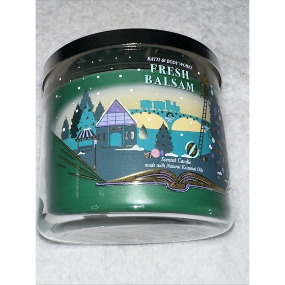 BATH & BODY WORKS FRESH BALSAM 3 WICK CANDLE BRAND NEW - Picture 7 of 16